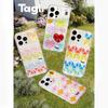 Tagi. Ice Diamond Transparent iPhone Case with Chain