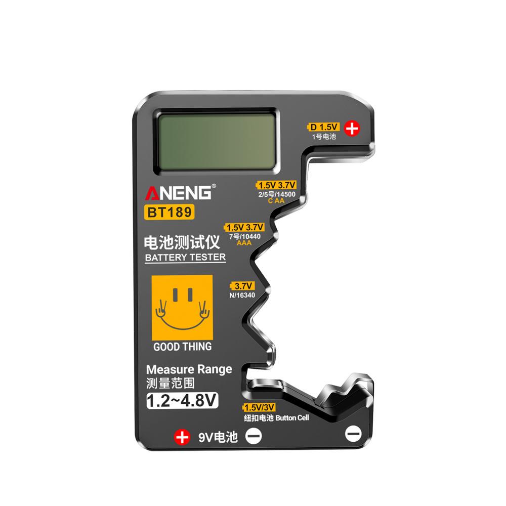 BT189 Battery Tester LCD Digital Display Battery Tester Universal Battery Checker For AA AAA 9V 1.5V/3V Button Cell Batteries Without Battery