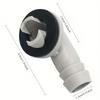 2pcs AC Drain Hose Elbow Fittings – Plastic with Rubber Seal for Split Air Conditioner