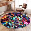 Custom Name Halloween horror Printed Round Rug Carpet Chair Rug Area Rug Entryway Doormats,for Office Chair Living Room Bedroom Kitchen Room.