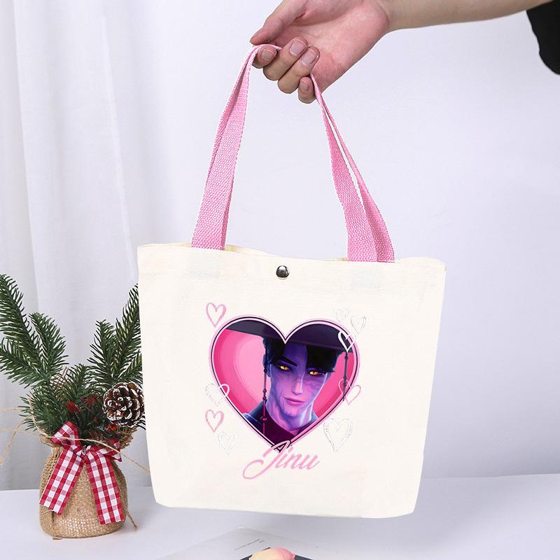 K-Pop Anime Cartoon Printed Student Large Capacity Portable Shoulder Bag Fashion Casual Canvas Bag