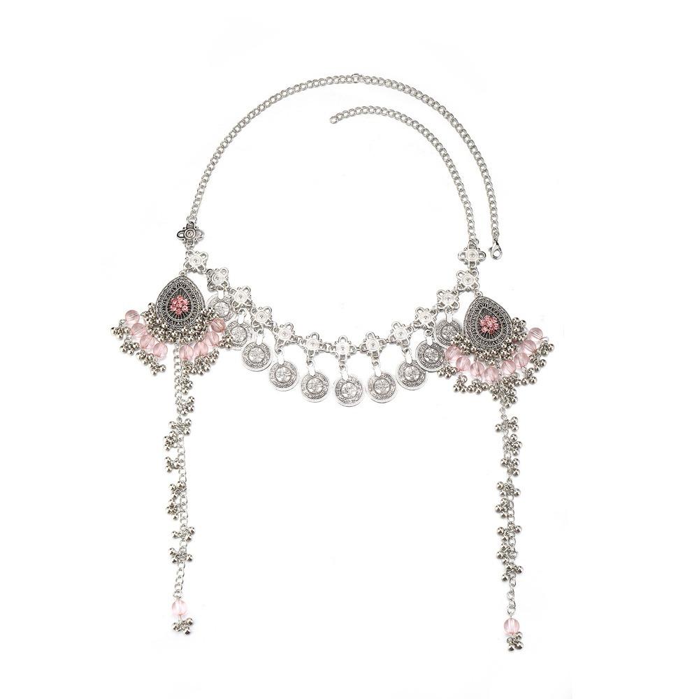 Waterdrop Tassel Hair Chains Ethnic Style Hairband Jewelry Trendy Forehead Chain Women