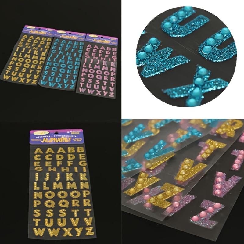 

1 штука 26 английских букв сверкающий кристалл самоклеящаяся бумага DIY украшение для автомобиля, дневника серебряный