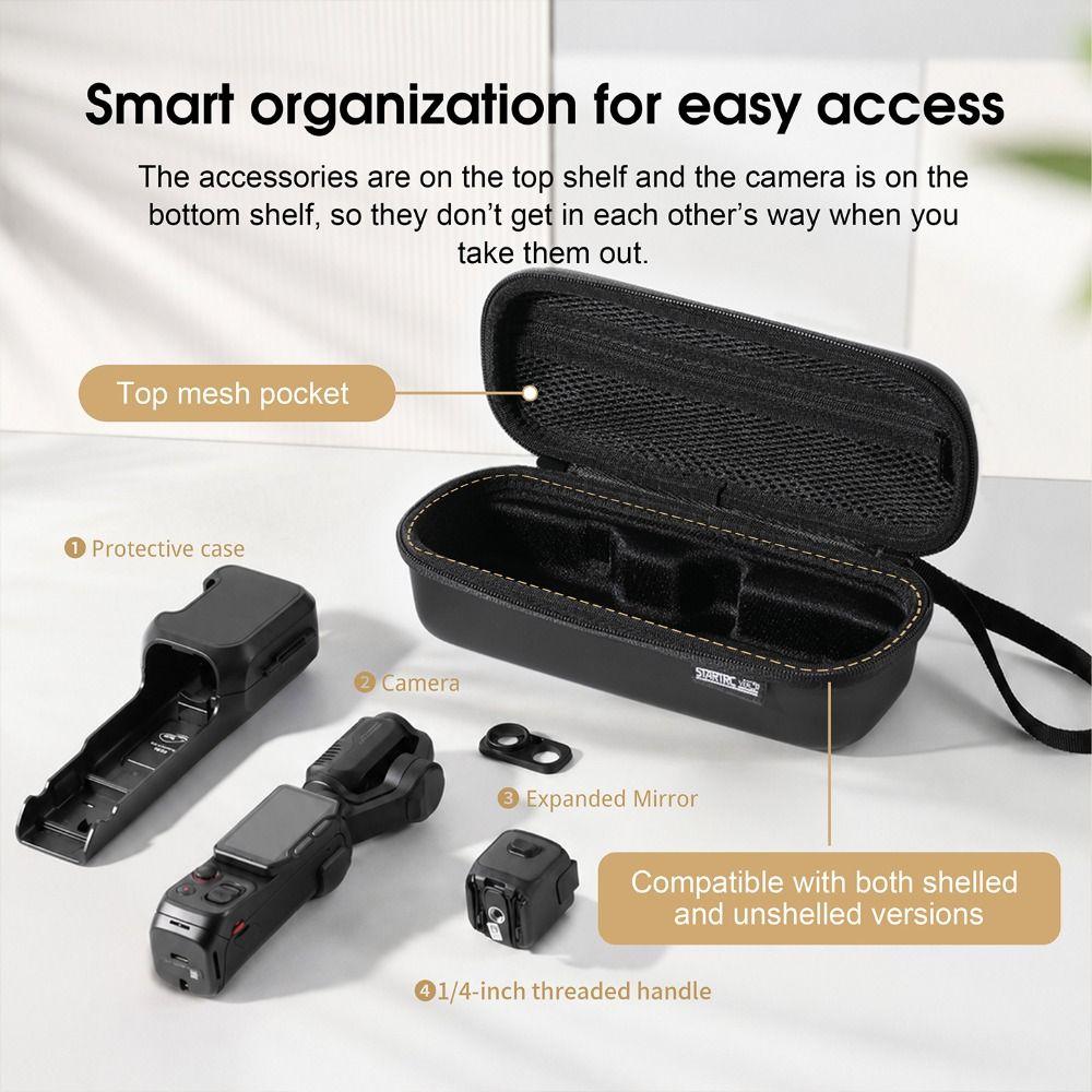 Waterproof Mini Carrying Case PU Handbag for Insta360 Luna Ultra Gimbal Camera Accessories