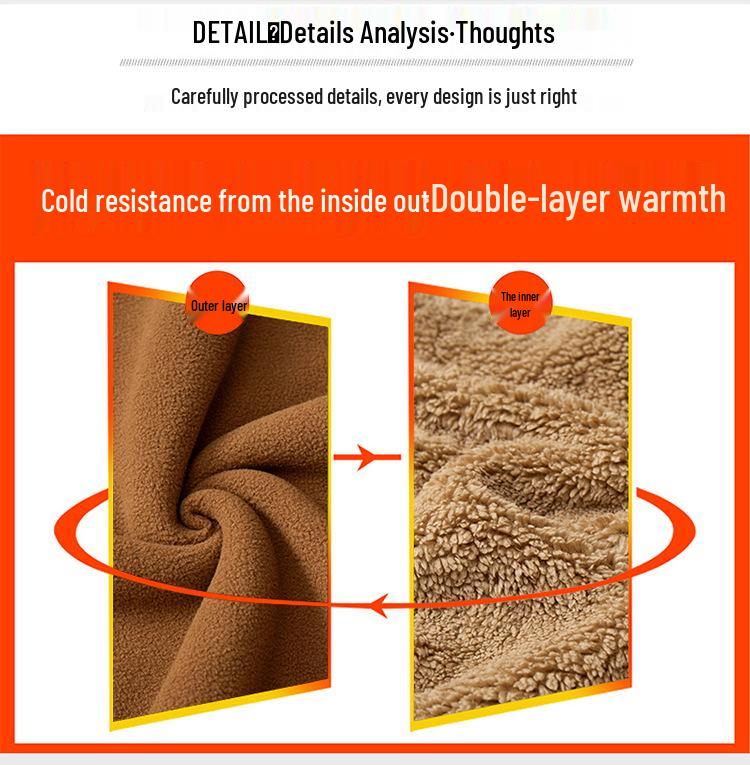 Men's Thickened Fleece Jacket with Stand Collar - Casual Autumn/Winter Outdoor Hoodie