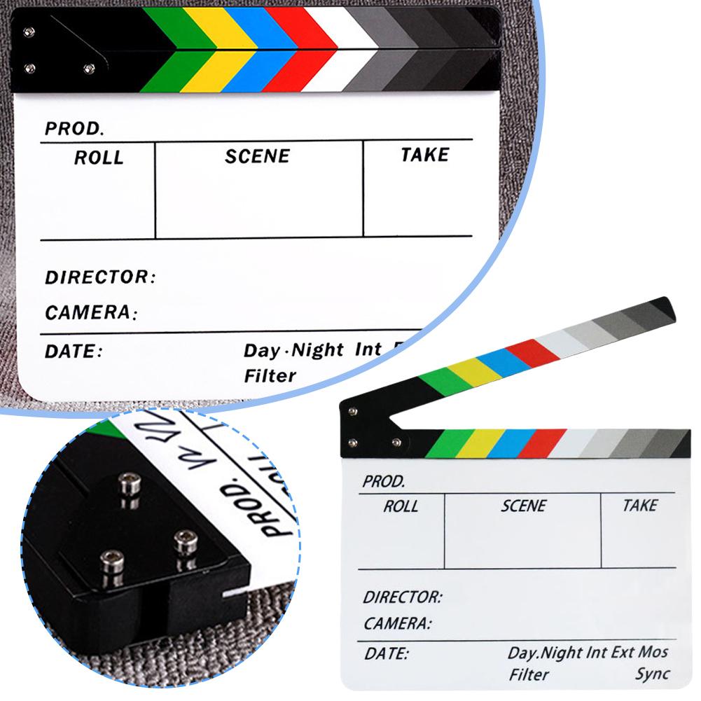 Colorful Director's Board Movie Clapperboard Creative Cut Craft Prop Props Online Film Wooden Photo Photography Store Board L5N4