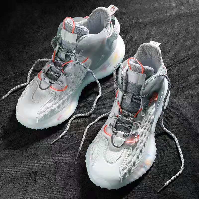 

New men s shoes sports casual shoes coconut shoes breathable running shoes popcorn sole fashion 44