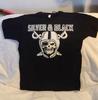 SKULL FOOTBALL HELMET SWORD SILVER AND BLACK T-shirt