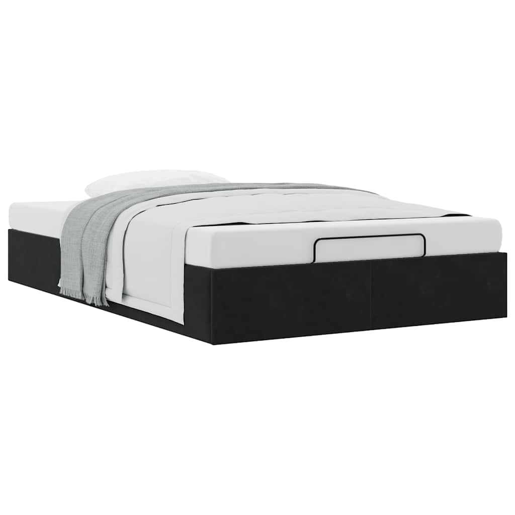 vidaXL Ottoman-Bett ohne Matratze Schwarz 120x200 cm Samt