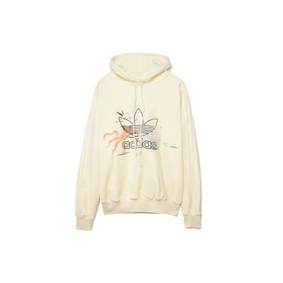 adidas Originals X Angel Chen Collaboration Embroidered Logo Pattern Sports Hoodie Women Hoodies Off-White GM8743