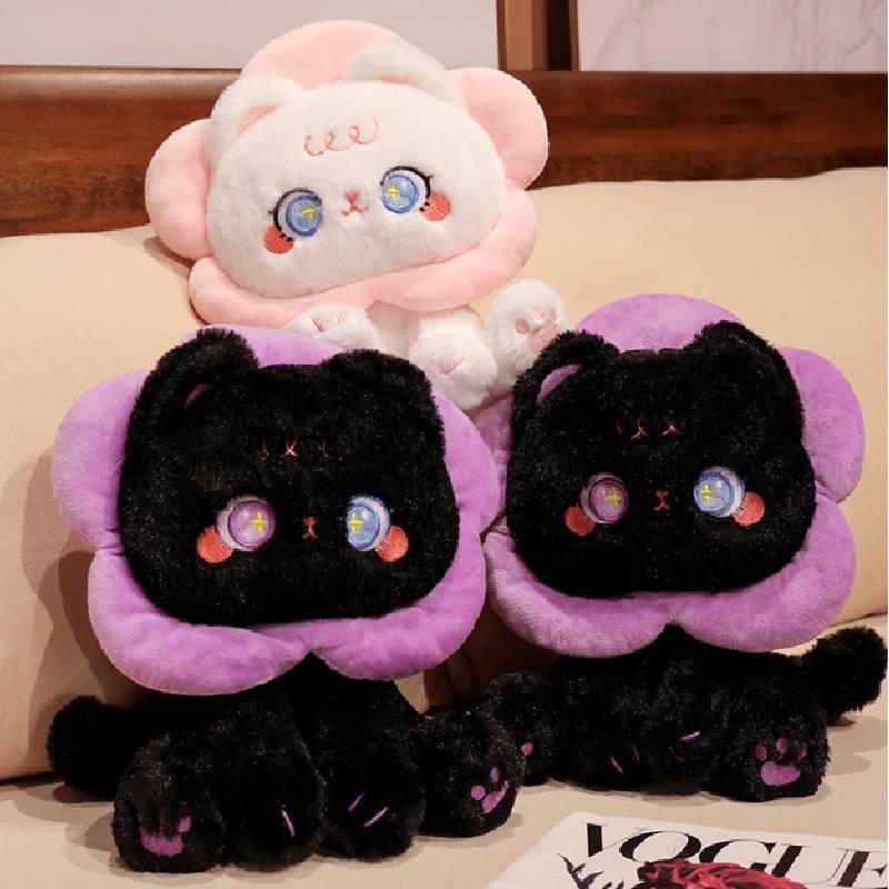 Cat Beauty Plush Toy Cute Cartoon Black And White Cat Perfect Gift For Girls