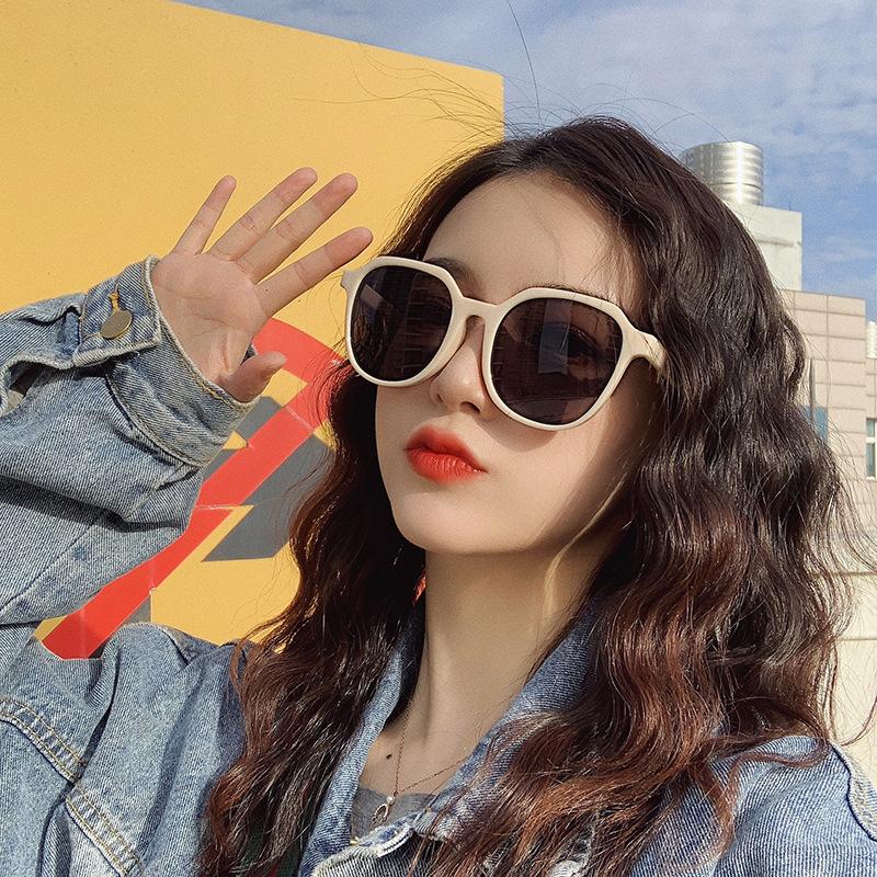 New Women'S Oval Sunglasses Retro Women Sunshade Shopping Sun Glasses Trendy Korean Round Glasses Uv400 Eyewear