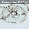 Stainless Steel 16-32cm  Thickened Wide Edge Perspective Pot Cover Glass Cover for Household Universal Explosion Proof Pot Lid