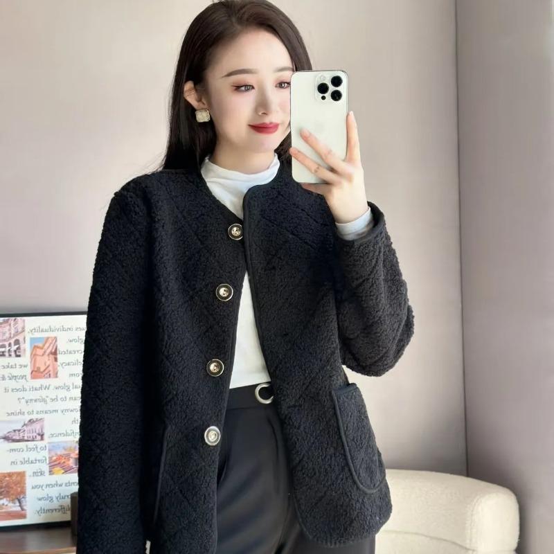 Coats for Women Winter Jacket Thickened Velvet Short Shearling Loose Casual Coat Top
