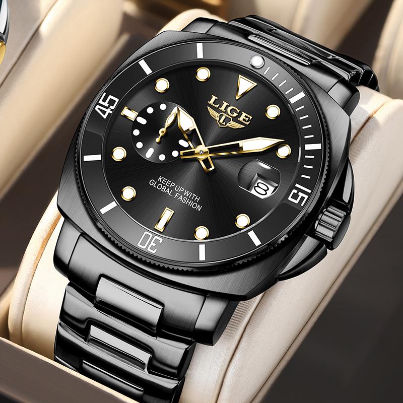 Men Watch Fashion Business Watch Men 3ATM Waterproof Luminous Quartz Sports Chronograph Clock Male Relogio Masculino+BOX