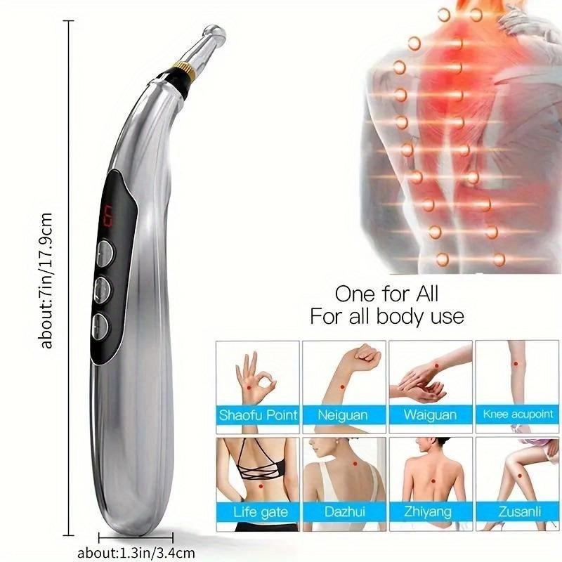 1set 5-in-1Electronic Acupuncture Pen Electric Meridians Therapy Heal Massager Meridian Energy Pen Relief Pain Tools
