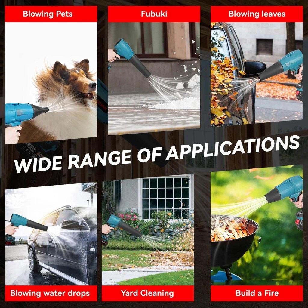 Brushless 3 Gears Adjustable Electric Air Blowers 300000RPM Turbo Jet Fan Handheld Leaf Blower Dust Blowing Power Tool