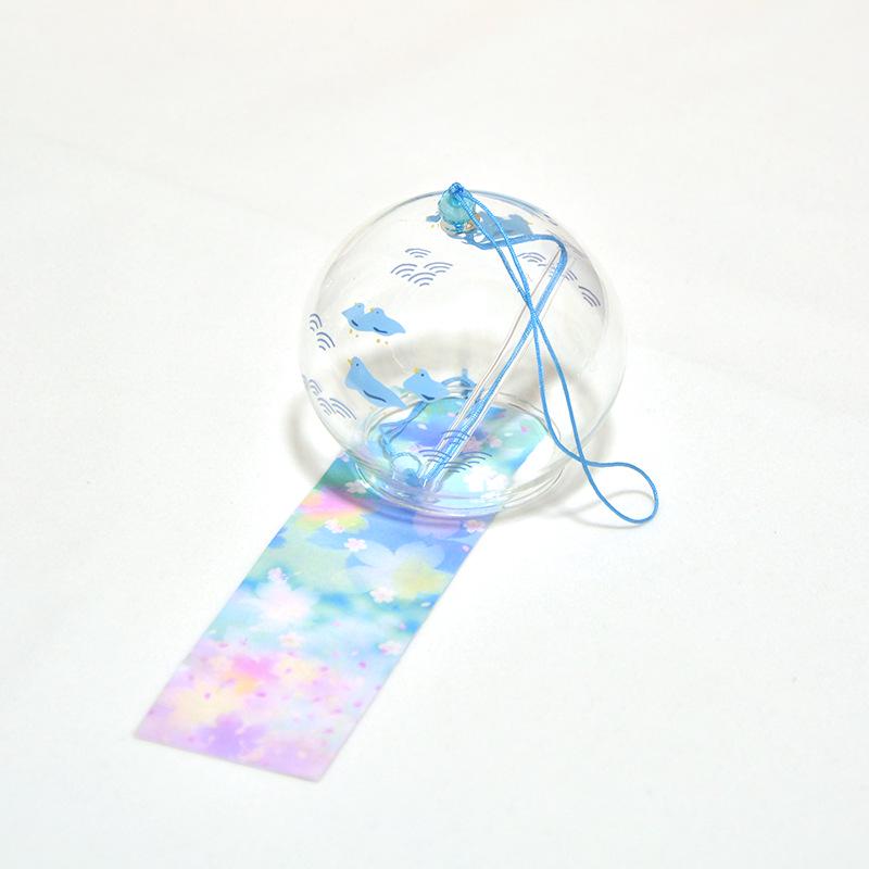 Wind Blossom Cherry Glass Chime Japanese Home Decor Ornament Birthday Gift