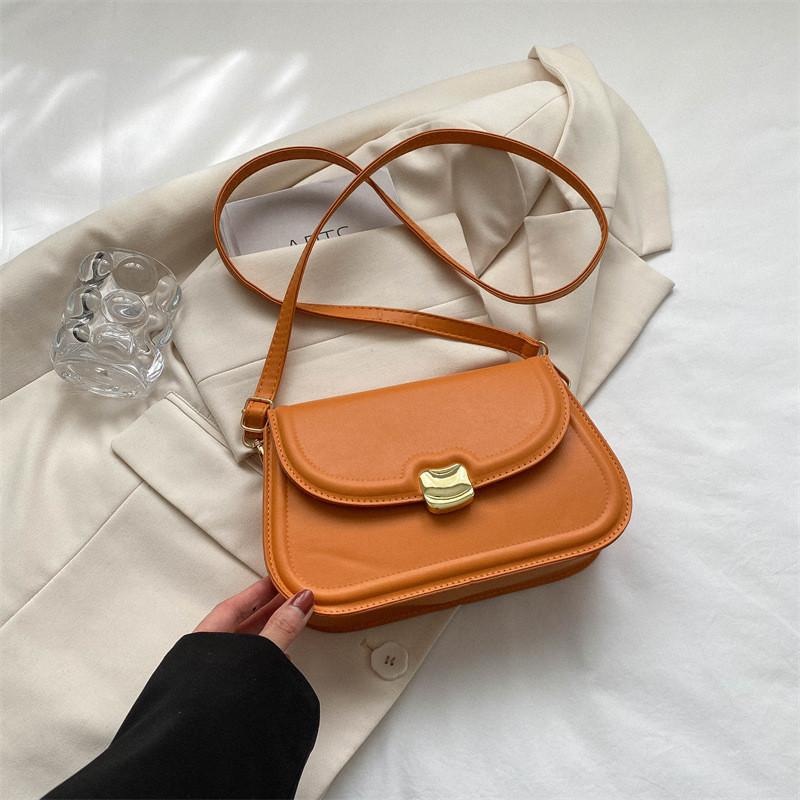 Fashionable Women's Small Square Shoulder Bag In Trendy Colors Black White Green Orange Pink Ideal For Casual Street Style And Everyday Use