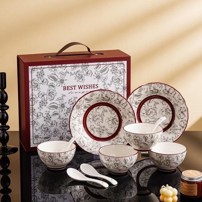Rose Holiday Ceramic Dinnerware Set