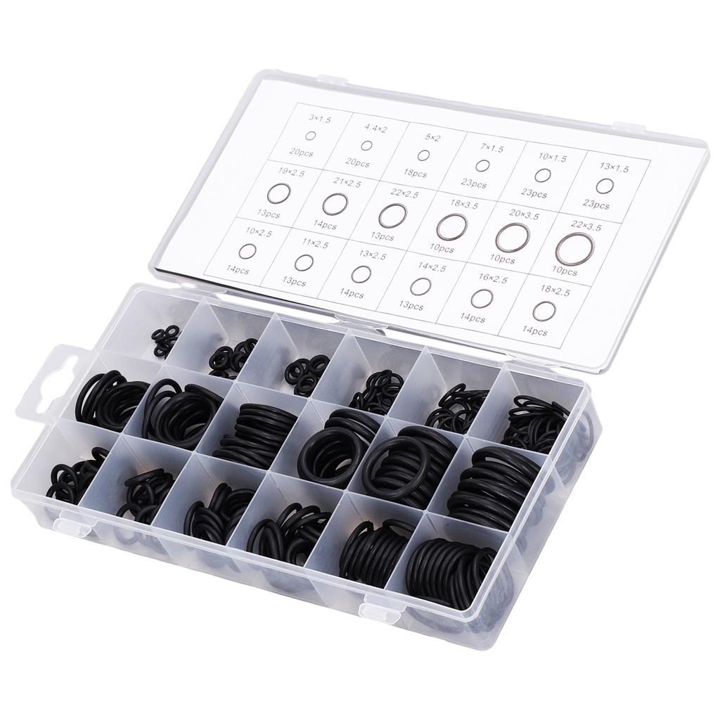279 szt. Zestaw uszczelek O-ring do hydrauliki Gumowy odporny na zużycie Zestaw asortymentowy O-ringów do samochodów