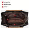 Luxury Leather Tote Bag, Large Capacity Handbag, Letter Embossed Shoulder Bag, Purse For Women