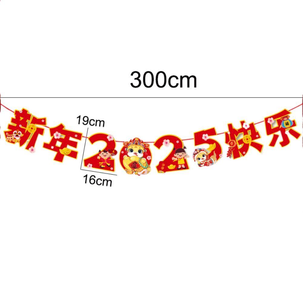 Snake Year Chinese New Year Banner Cartoon Bunting Good Luck Streamer  New Year Decorations