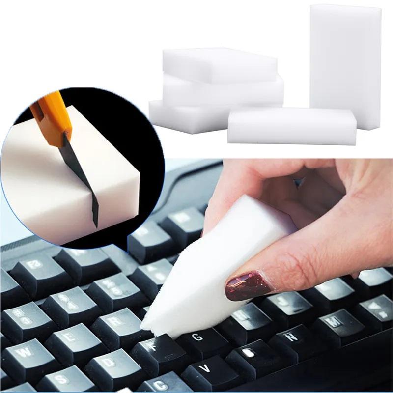 100 Pcs/lot Nano Cleaning Sponges Melamine Sponge Magic Sponge Eraser Melamine Cleaner for Kitchen Office Bathroom 10x6x2cm