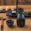 Handgemaakte Keramische Sake Set Met Asglazuur Afwerking Japanse Stijl Karaf Bijpassende Bekers Home Bar Serveren