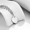 Versatile Heart 26-Letter Stainless Steel Necklace with Engravable Clavicle OT Chain