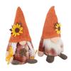 2 Pcs Sunflower Gnomes Decorations Cute Dwarf Figurines Handmade Plush Stuffed Gnomes for Holiday Fe