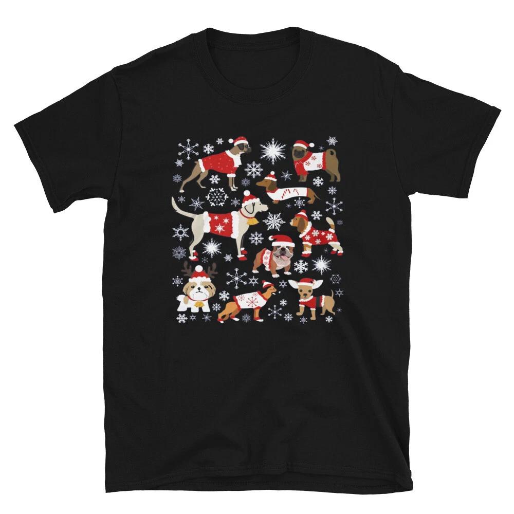 X MAS DOGS PUG DOG Animal Funny Animal Shirt XL