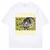 Unisex Japan Style Vintage Lost In The Cheese Rat Graphic Tshirt Harajuku Hip Hop Oversized Cotton Casual Gift Short Sleeve