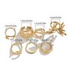 Liquid Lavas Butterfly Rings Set 7 Pieces Trendy Elegant Styles Jewelry Accessory Decoration for Women Daily Use