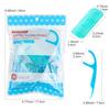 600PCS blue large mouthed mint dental floss sticks, suitable for home sizing, each bag comes with a free dental floss box
