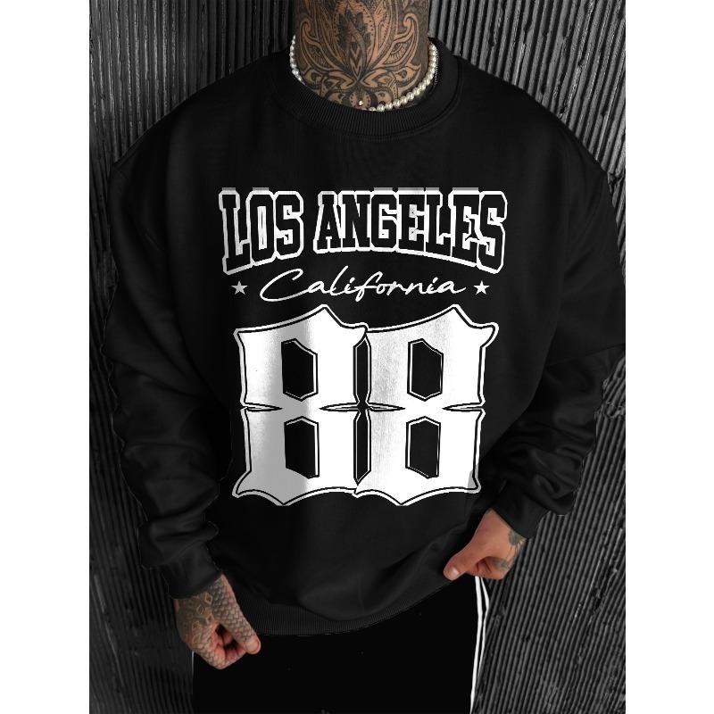 Suitable for Autumn and Winter, Men's Autumn/Winter Fashion Street Casual Crewneck Sweatshirt, Crewneck Design, Comfortable and Warm Fabric