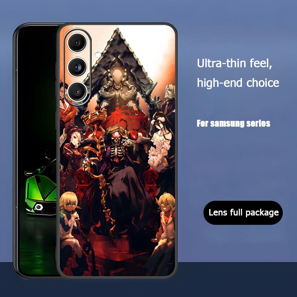 Overlord Cool Hot Anime Phone Case For Samsung Galaxy S25 S24 S23 S22 S21 S20 Plus Ultra Note20 Soft Black