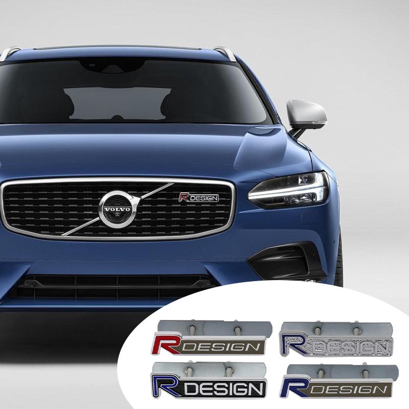 3D Metal Badge Car Front Grille Badge Body Trunk Decoration Accessories For Volvo Rdesign V40 V50 S40 S80 XC60 S90 XC90 S60 V90