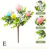 1Pc Simulation Christmas Egg Bouquet Rose Leaf Decorative Green Plant, Black Eucalyptus Fake Flowers