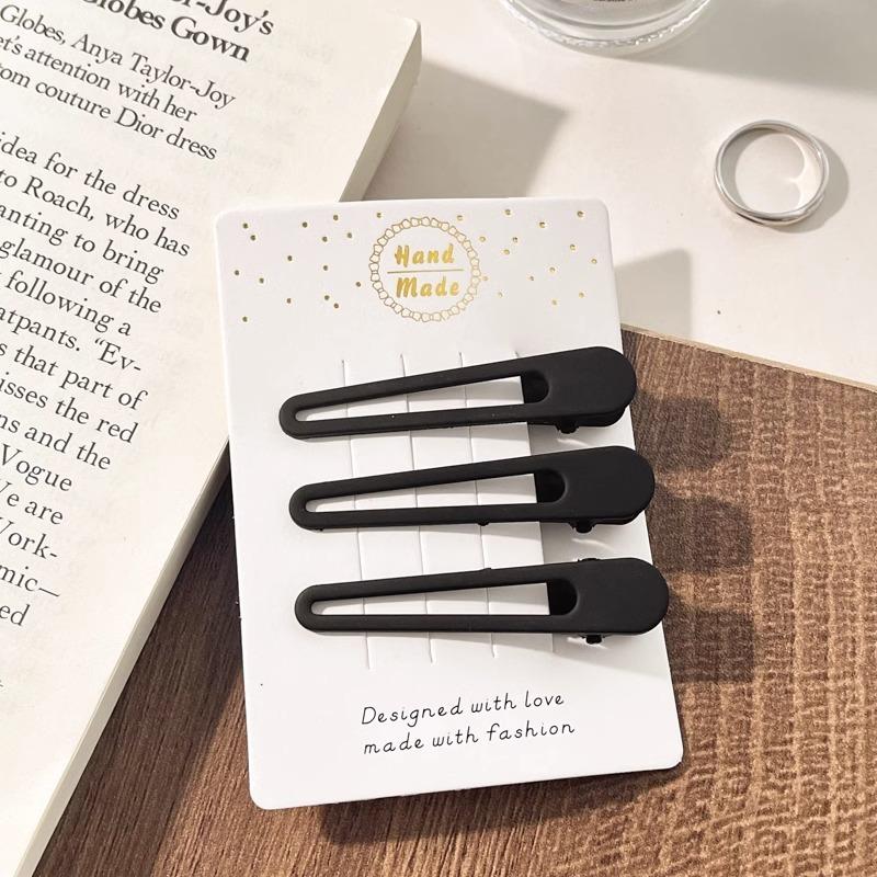 New Black Hairpin, Women'S Broken Forehead, Side Duckbill Clip, Clip For Adult Hair Accessories, Simple One-Word Clip.