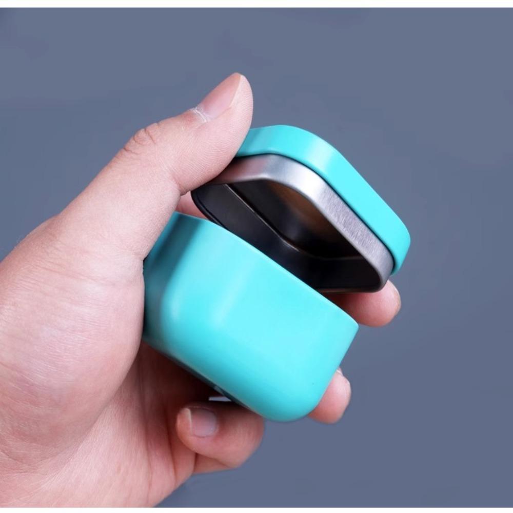 4 Stück verschlossene Blechdose Tragbare Aufbewahrungsboxen Glas Mini Quadratische Eisen Teedose Gewürze