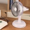 Mini Ventilador Portátil com Cabeça Inclinável de 90 Graus Ventilador de Mesa Recarregável para Casa Escritório Viagem 3 Velocidades Ajustáveis Baixo Ruído Tampa Removível
