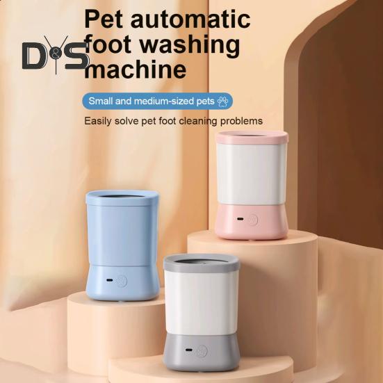Automatic Dog Paw Cleaner USB Rechargeable Dog Paw Washing Cup Silicone Muddy Foot Cleaning Machine for Small Medium Large Cats Dogs