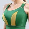 Fashionable Splicing Contrast Color Plus Size Beautiful Back Cross Bra Without Steel Ring Sports Yoga Plus Size Bra
