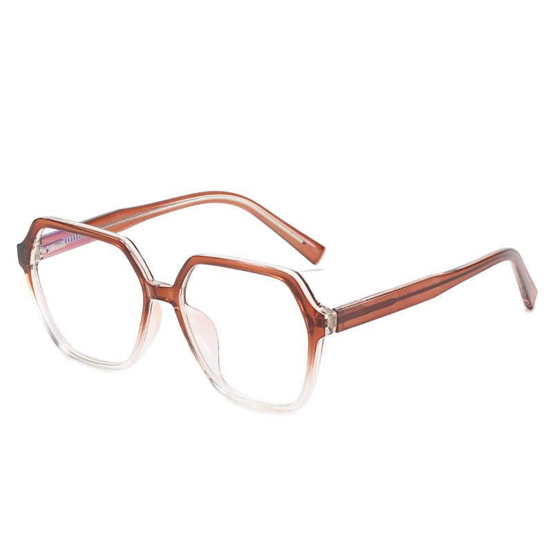 Retro Glasses Frame, Anti-Blue Glasses Tr90 Flat Glasses Women'S Glasses Frame Myopia Glasses Goggles