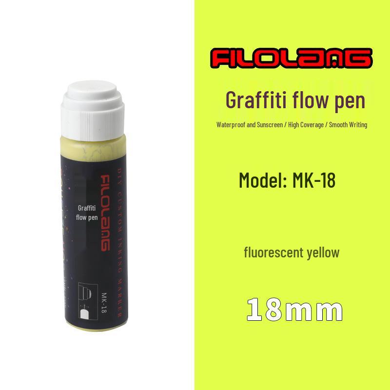 Feiluo Lang Waterproof Graffiti Ink Pen - Round Tip, Fade-Resistant Marker
