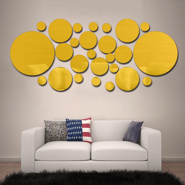 3D Acrylic Mirror Wall Sticker for Bedroom & Living Room Decor