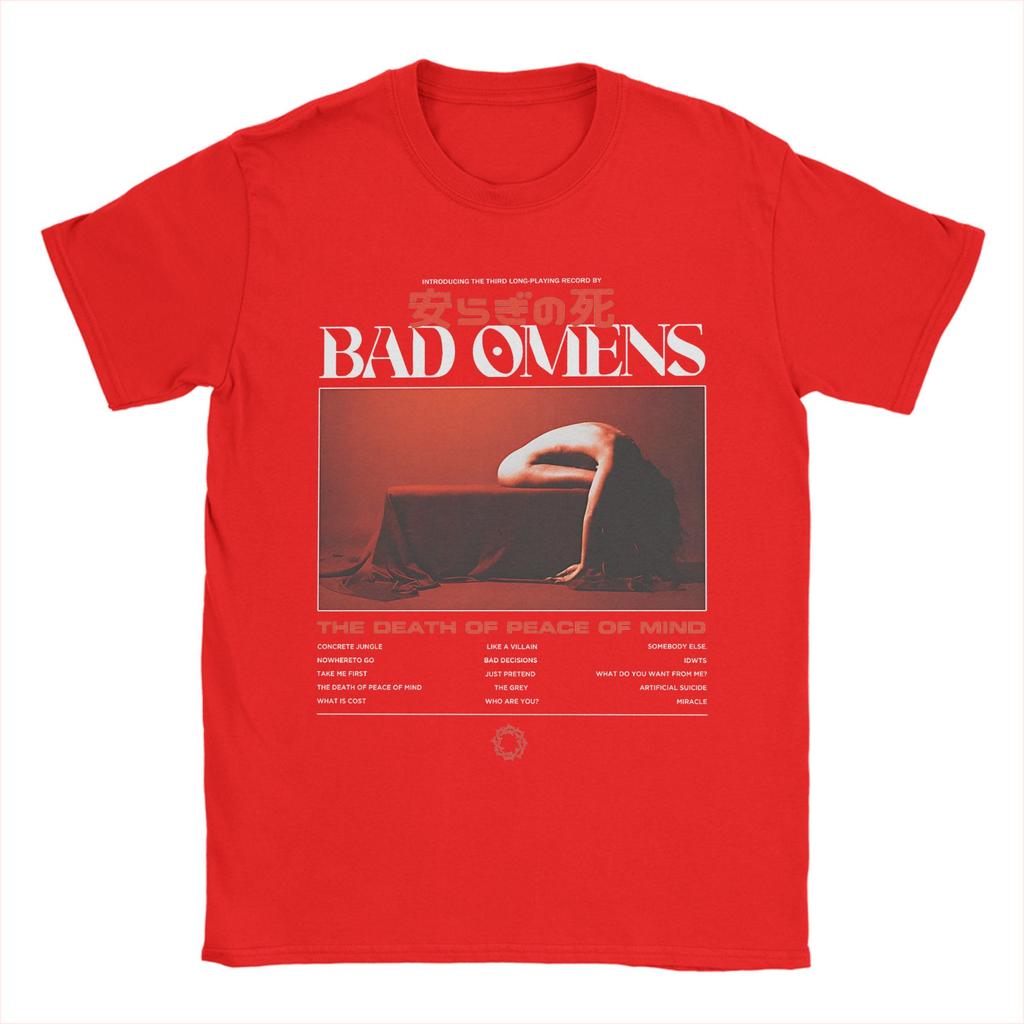 Bad Omens Band TShirt Summer Cotton T Shirts For Male Popular Casual Tee Shirt ShortSleeve Vintage Top Tees