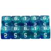 D6 Polyhedral Dice Set 10pcs 6 Sided Digital Dices Table Board Game for Bar Club Party Accessories