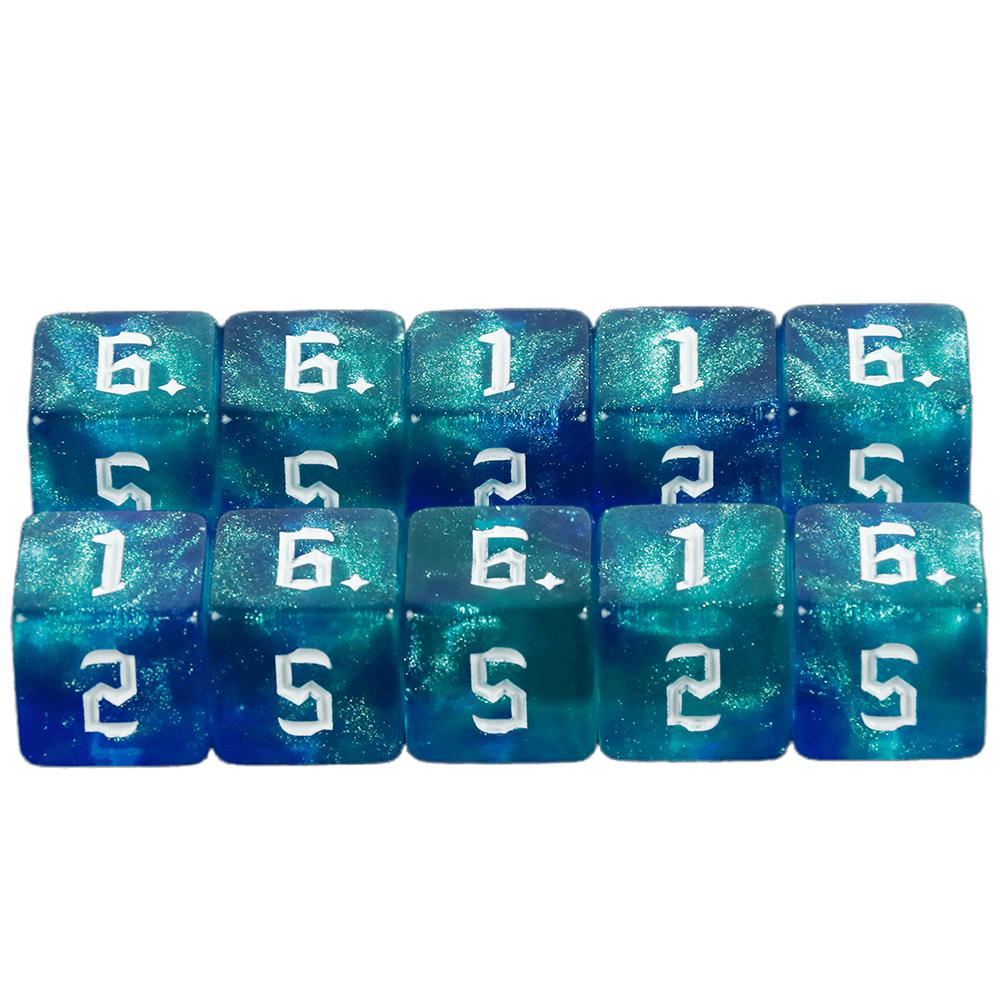 D6 Polyhedral Dice Set 10pcs 6 Sided Digital Dices Table Board Game for Bar Club Party Accessories